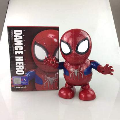 Marvel Iron Man Dance Action Figure – LED Light Singing Robot, Spiderman & Avengers Superhero Toy, Kid’s Christmas Gift