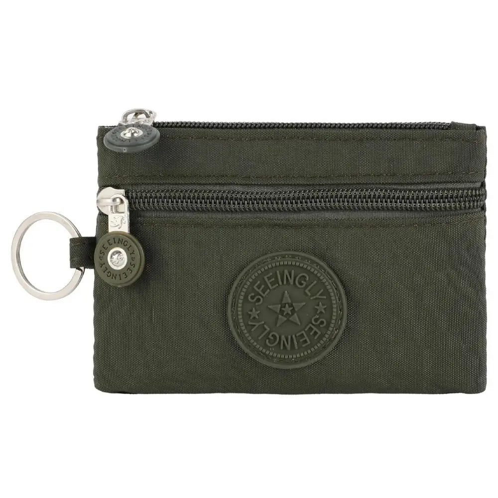 2023 Durable Canvas Money Coin Purse with Key Ring – Waterproof, Wear-Resistant Wallet & Credit Card Holder for Men & Women