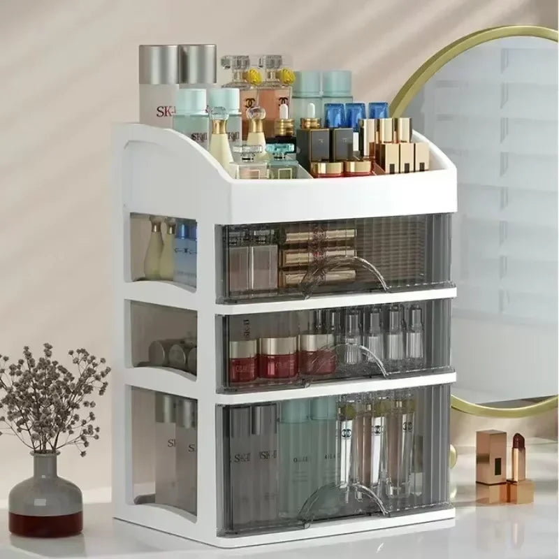 Hot Drawer Makeup Organizer – Large Capacity Plastic Storage Box, Lipstick Holder & Office Supplies Organizer