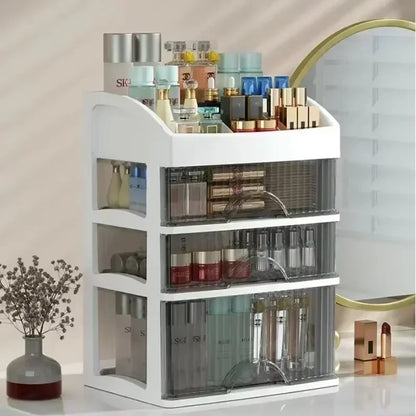 Hot Drawer Makeup Organizer – Large Capacity Plastic Storage Box, Lipstick Holder & Office Supplies Organizer
