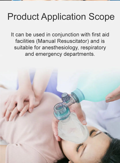 BamuCare Reusable Silicone Anesthesia Mask – First Aid Training Resuscitation Mask for Adult, Child & Infant