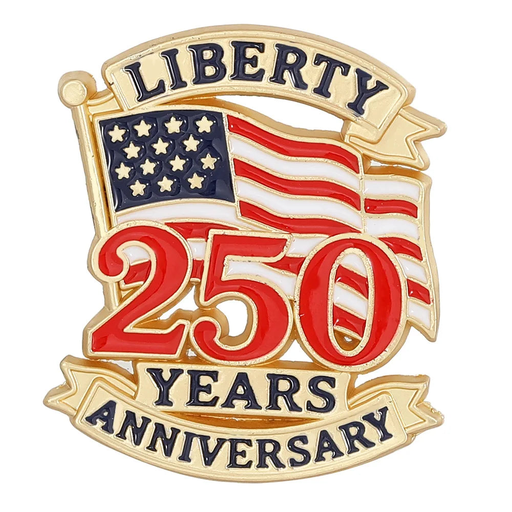 2026 USA 250th Anniversary Pin - Patriotic Enamel Brooch Jewelry Gift for Men and Women Independence Day Celebration