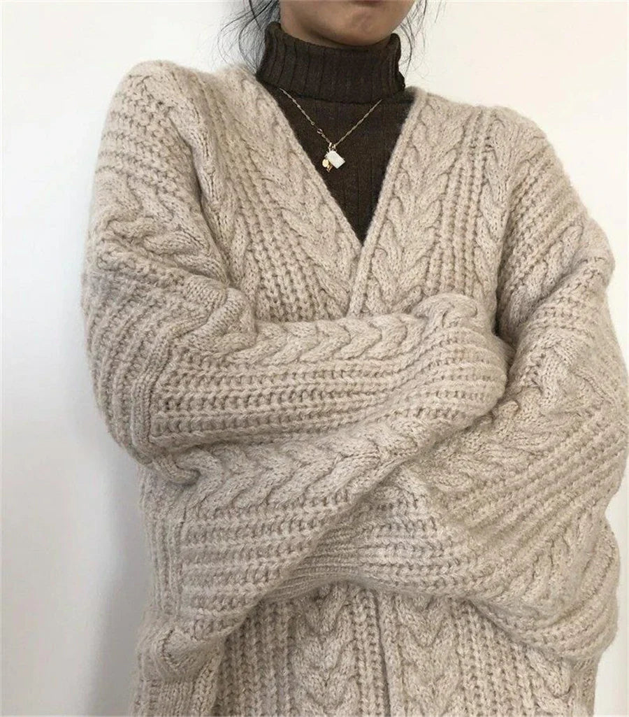 Women's Hollow Out Knitted Cardigan Coat – Casual Loose Fit, Big Size 4XL, Long Gilet Sweater Jacket