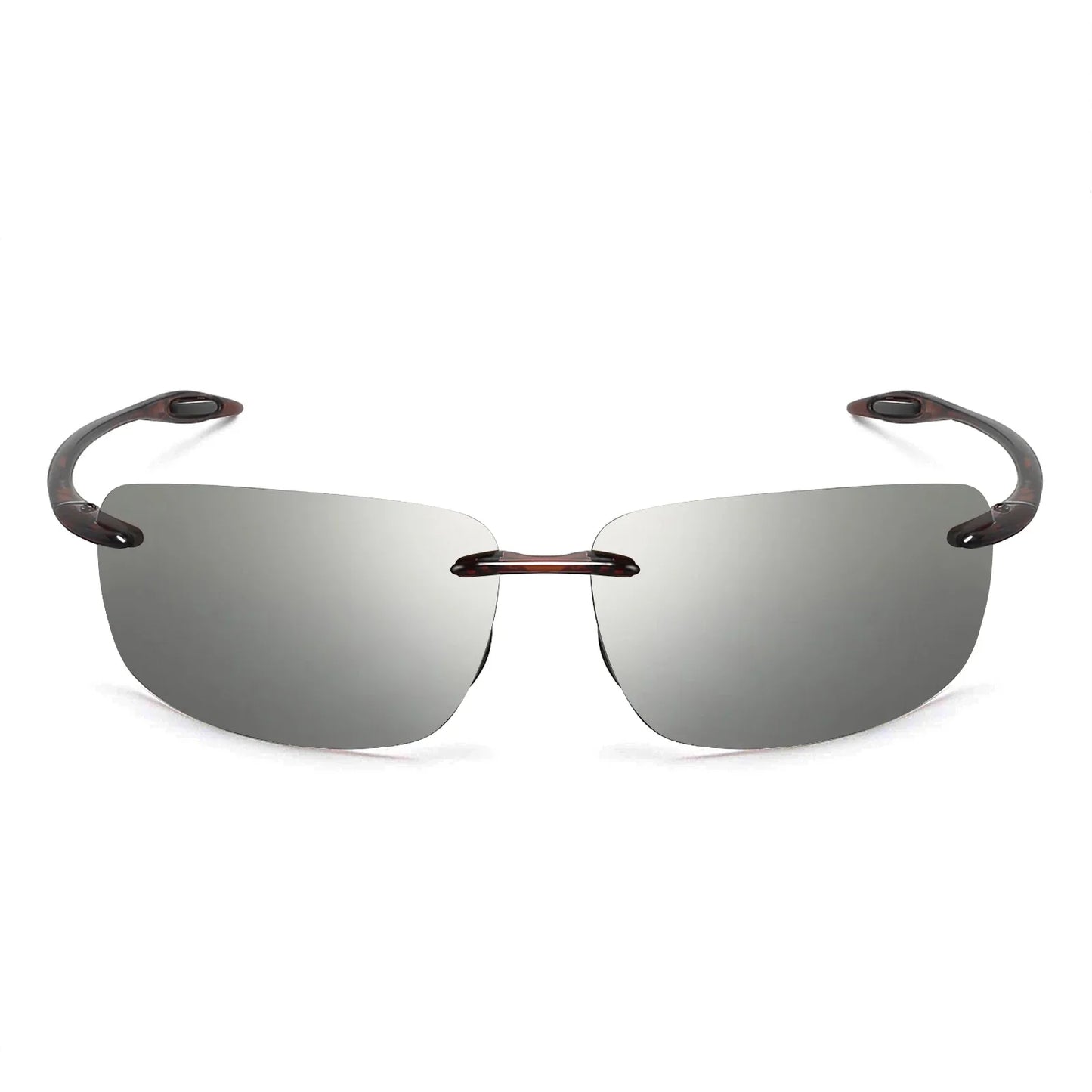 JULI Polarized Classic Sports Rimless Sunglasses – Ultralight Rectangle Frame for Men, Ideal for Fishing, Driving, UV400 Protection, Model MJ8009
