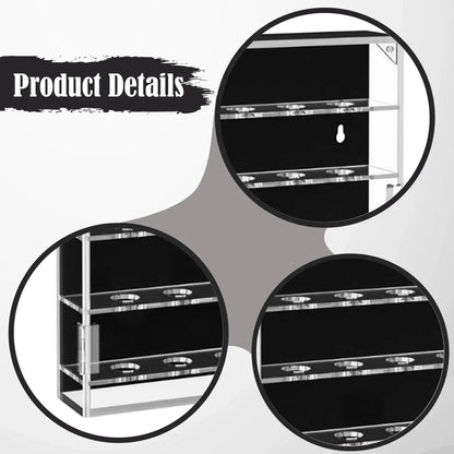 Acrylic Golf Ball Display Case Storage Box – Wall Mount or Tabletop Holder for Golf Ball Collectibles, Sports Memorabilia Display Organizer