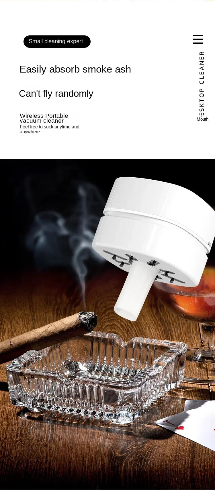 Wireless Handheld Mini Desktop Vacuum Cleaner – Keyboard Eraser, Electric Ash Cleaner, Compact & Portable