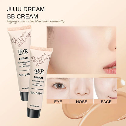 Moisturizing BB Cream Foundation – Oil Control, Long-Lasting Natural Coverage Makeup for Dry Skin with Lightweight Milk Texture