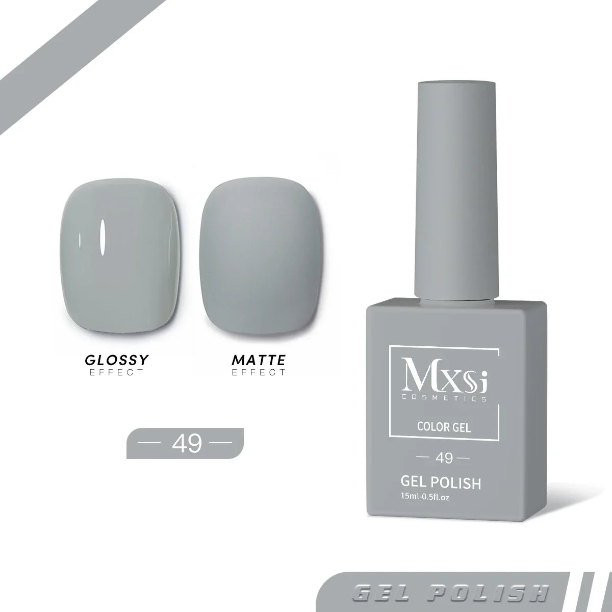 Mxsi 15ml Gel Nail Polish - Neon Brown, Royal Blue, Red, Green & Nude UV Gel Lacquer Colors for Nail Art
