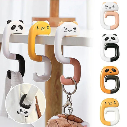 Portable Bag Hook Hanger - Foldable Table Hook for Office Decor, Plastic Desk Side Hook for Handbag, Travel Bag Organizer Hooks Holder