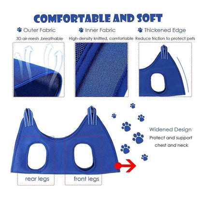 Pet Grooming Hammock : Fixed Bath Bag for Dogs and Cats - Anti-Scratch Nail Cutting, Trimming Restraint, Cat Beauty Hanging Supplies