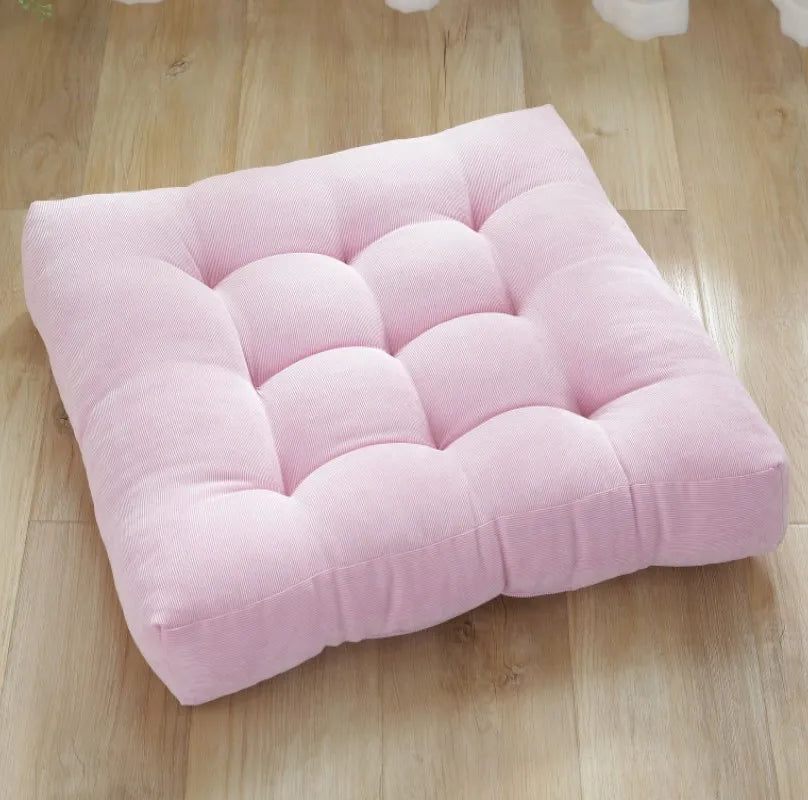 Square Floor Pillow Cushion – Thick Tufted Seat Pad for Meditation, Yoga, Kneeling, and Balcony Seating