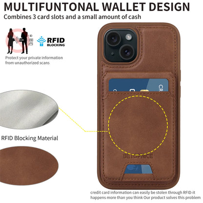 BETOPNICE 2-in-1 Magnetic Leather Wallet Case – Detachable Card Holder for iPhone 11 to 16 Pro Max & 16 Plus