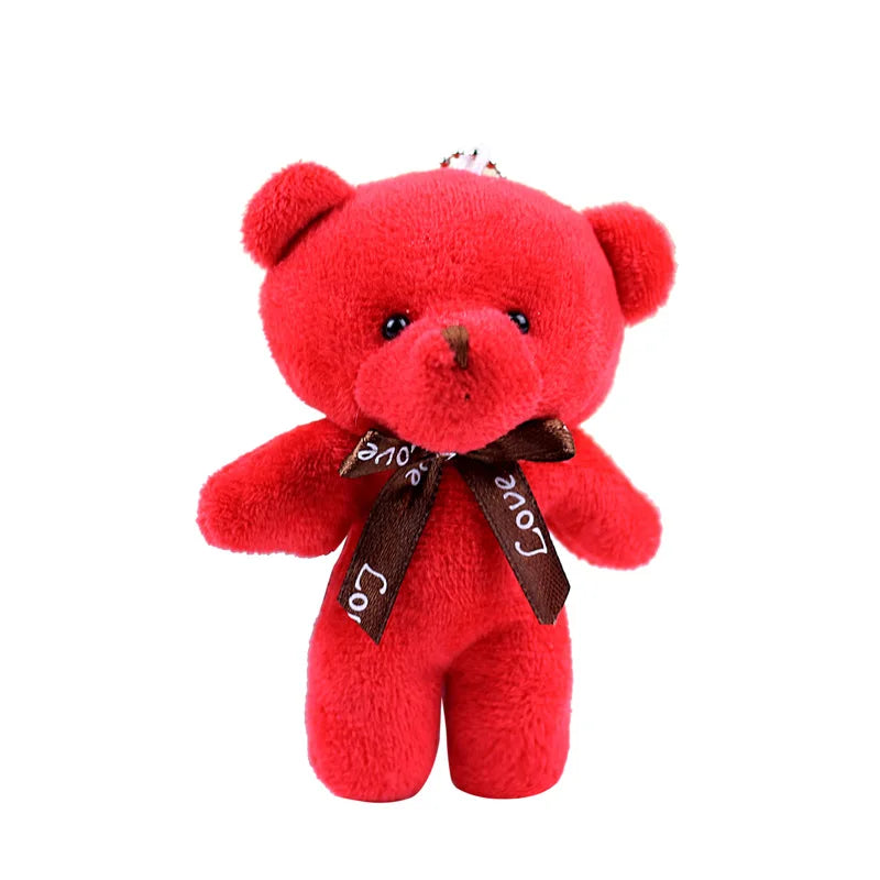 10pcs Mini Bear Plush Keychain — Soft Stuffed Doll Bag Pendant, Cute Toy for Wedding Decoration & Birthday Gift