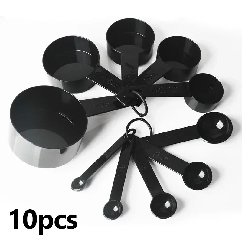 10pcs Measuring Spoons & Cups Set — Multipurpose Kitchen Baking & Cooking Tools