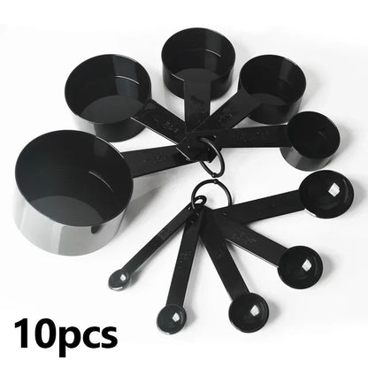 10pcs Measuring Spoons & Cups Set — Multipurpose Kitchen Baking & Cooking Tools