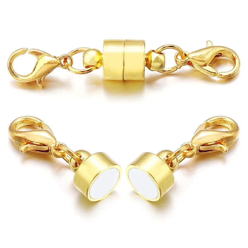 Magnetic Jewelry Clasps - Copper Double Lobster Clasp Connectors for DIY Bracelets & Jewelry Making