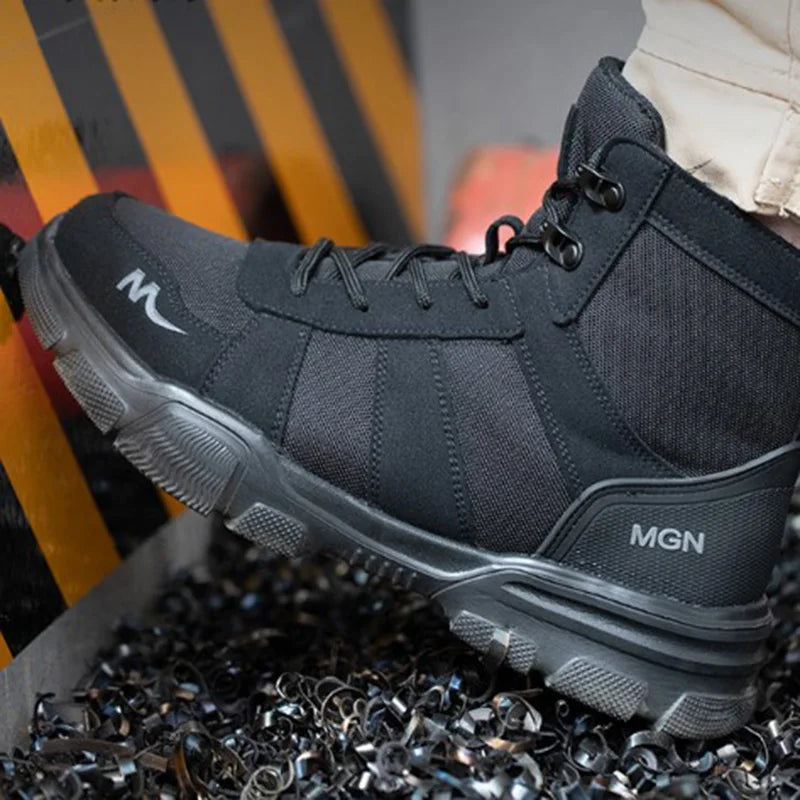 Indestructible Work Boots – Steel Toe Safety Shoes for Men & Women, Puncture-Proof, Non-Slip Sneakers for Work