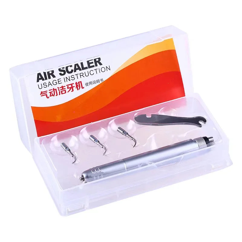 2/4 Holes Dental Ultrasonic Air Scaler Handpiece – Teeth Whitening & Cleaning Tool with 3 Tips for Dentists & Clinics