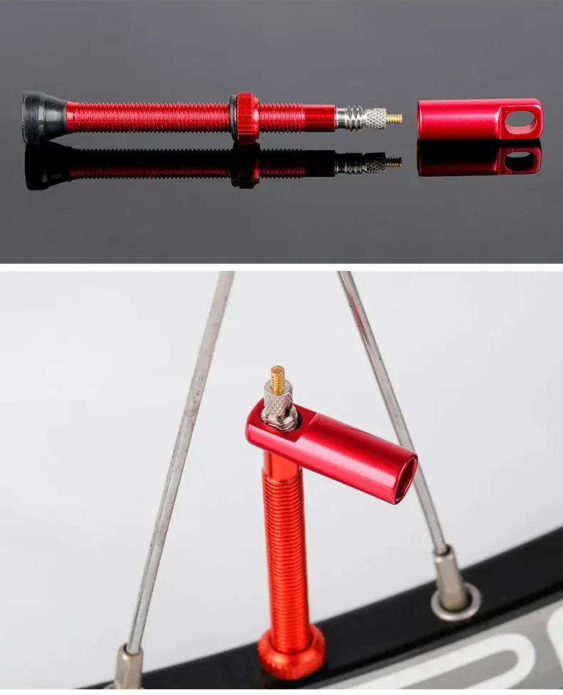 Bike Presta Tubeless Valve Cap – Aluminum Alloy Dust Cover with Core Removal Tool