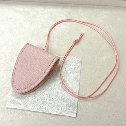 Hanging Neck Eyeglasses Storage Bag with Chain – Unisex Leather Sunglasses Case & Portable Key Holder Pendant