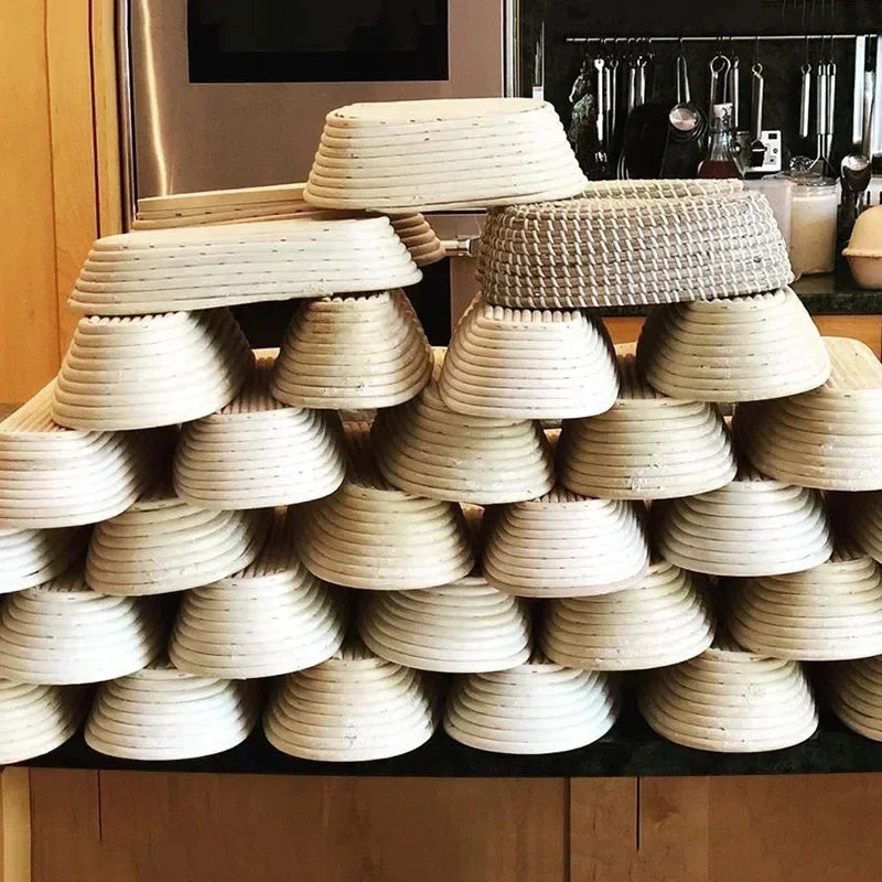 Oval Rattan Bread Proofing Basket — Wicker Dough Fermentation Sourdough Banneton Bread Basket