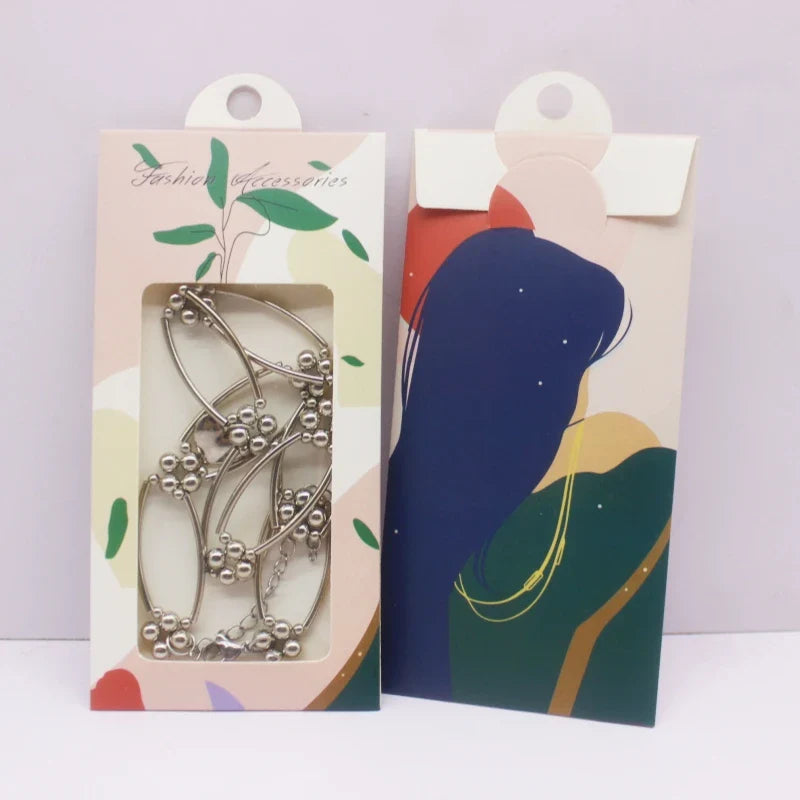 50PCS Marble Pattern Jewelry Display Boxes – DIY Window Gift Boxes with Hanger for Wedding & Thank You Gifts