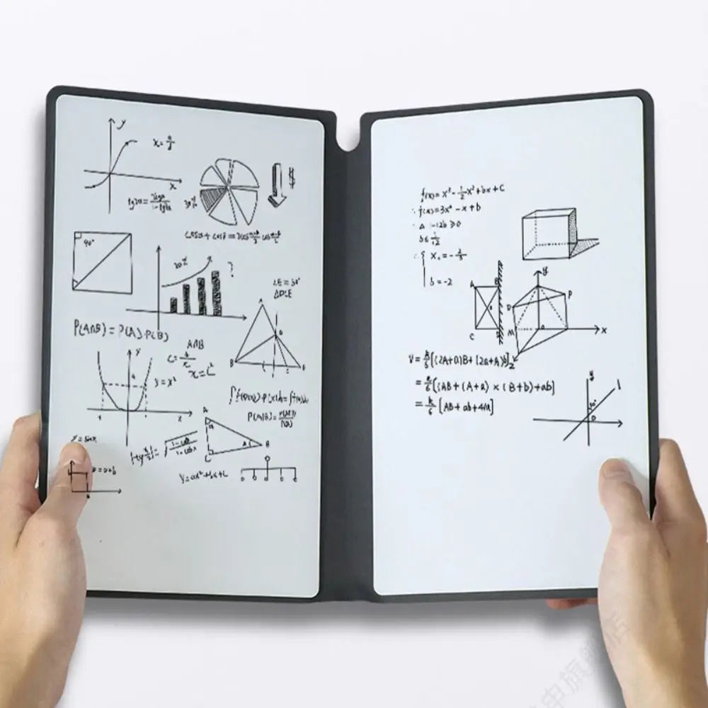 A5 Reusable Whiteboard Notebook Set - Includes Pen, Erasing Cloth, Leather Memo Pad, and Weekly Planner - Portable & Stylish Office Organizer