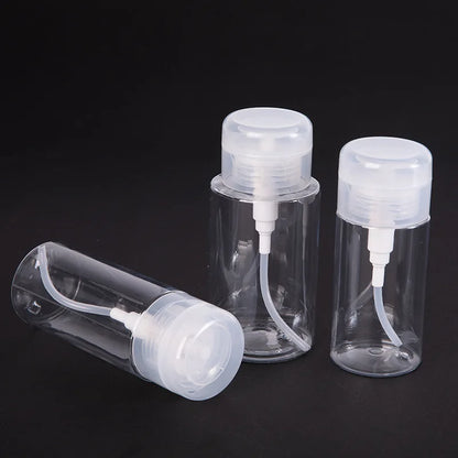 120/150/200ml Refillable Nail Pump Bottles – Empty Dispenser for Polish Remover, Cleaner & Manicure Tools
