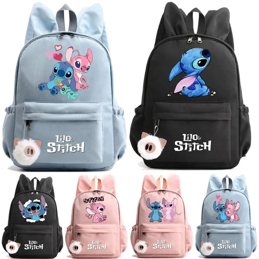 Cute Disney Lilo and Stitch Backpack – Rucksack for Kids, Teens, and Students, Casual School Bag and Birthday Gift