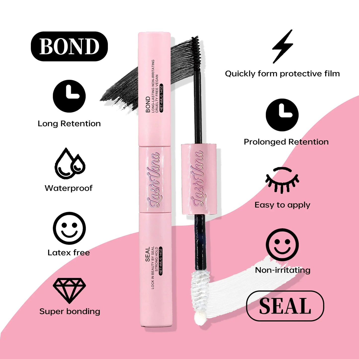 DIY Eyelash Extension Kit — 200 PCS Cluster Lashes with Lash Bond, Seal & Glue Accessories for Makeup Application