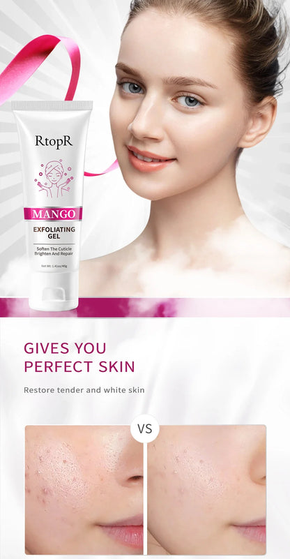 Facial Exfoliating Gel – Whitening, Moisturizing & Repairing Face Scrub Cleanser for Acne and Blackhead Removal Skincare