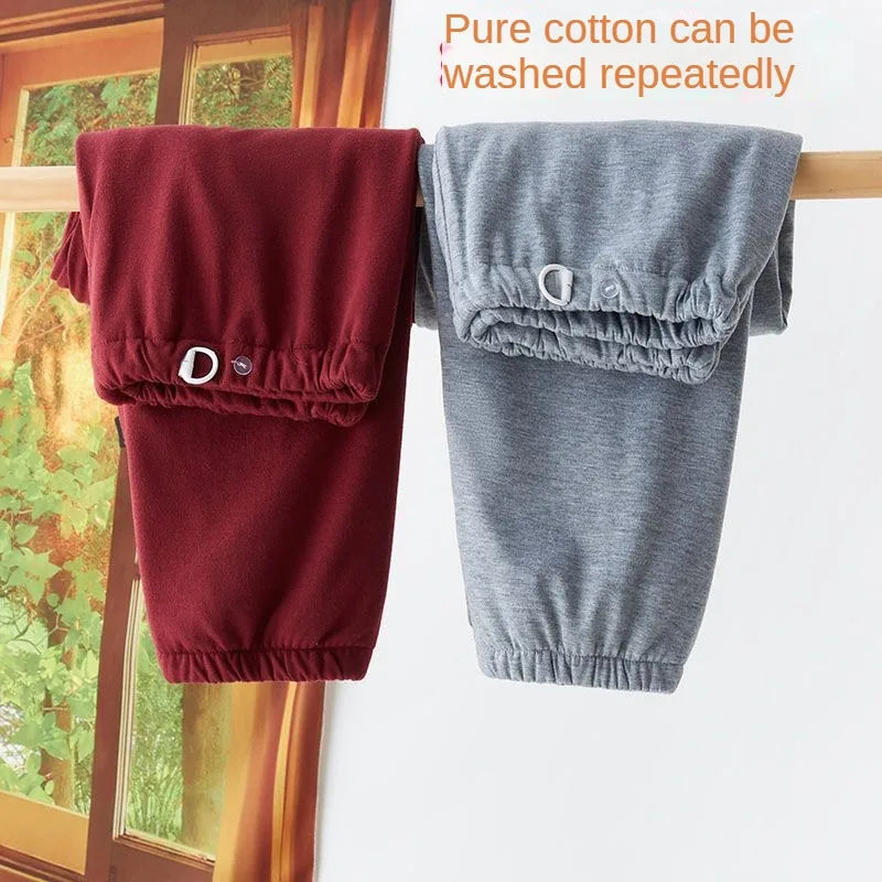 Adult Leak-Proof Cotton Incontinence Pants – Washable Cloth Diaper for Bedridden Elderly