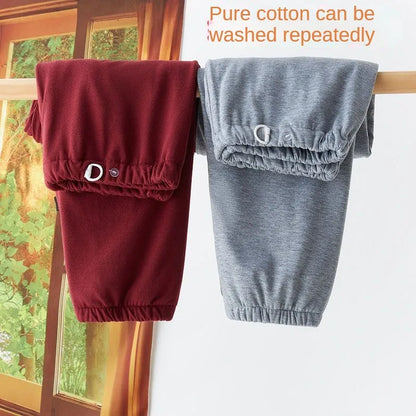 Adult Leak-Proof Cotton Incontinence Pants – Washable Cloth Diaper for Bedridden Elderly