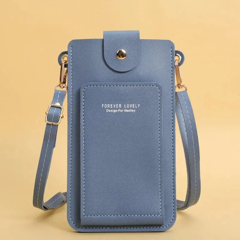 Women's Soft Leather Wallet & Touch Screen Phone Purse – Crossbody Shoulder Bag Handbag