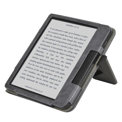 KOBO Libra 7" Leather Case – Hand Strap, Stand & Card Slot Cover for Libra Colour, Libra 2, Libra H2O (N428/N418/N873)