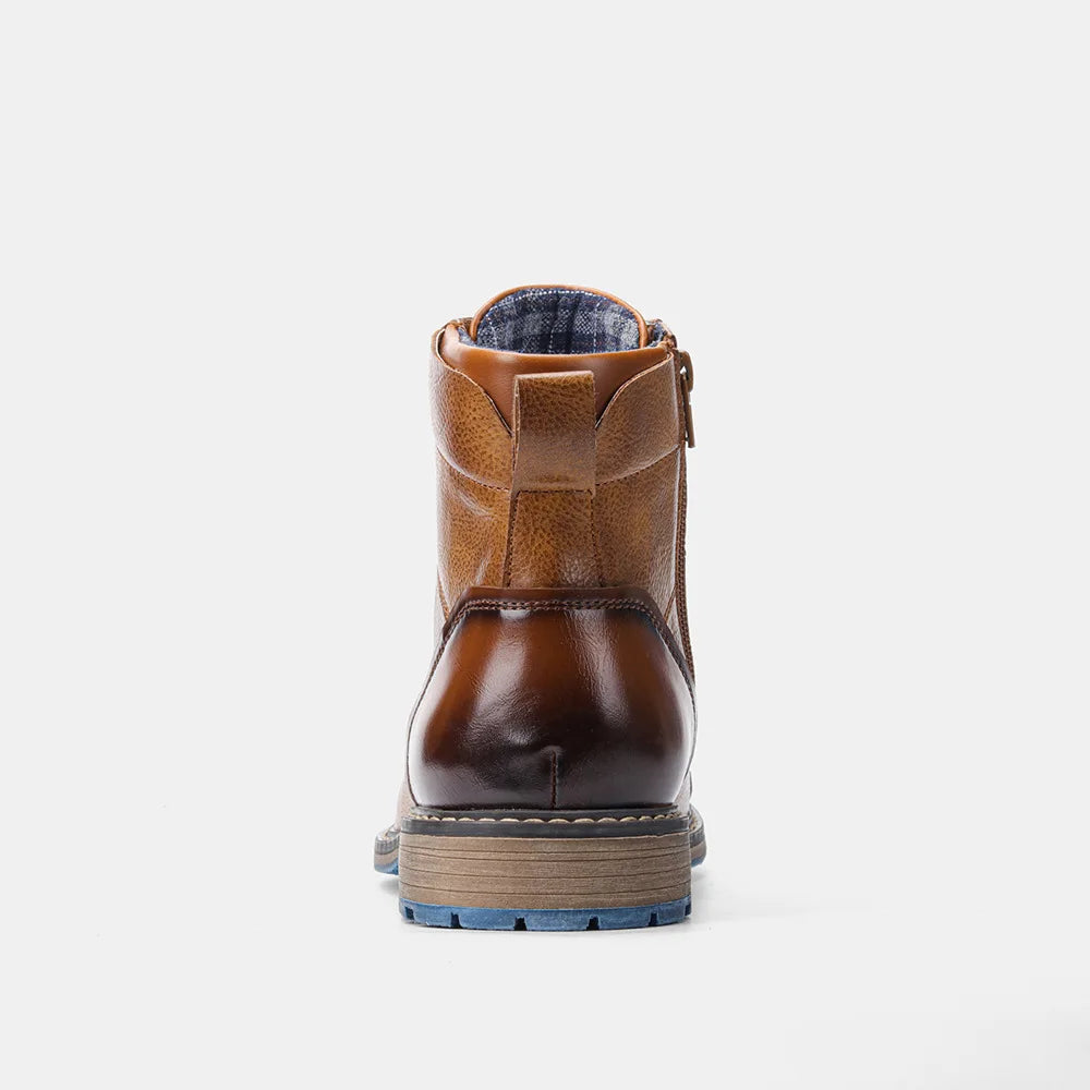 Men's Leather Ankle Boots – Brand Boot Size 7-13, Model #AL605