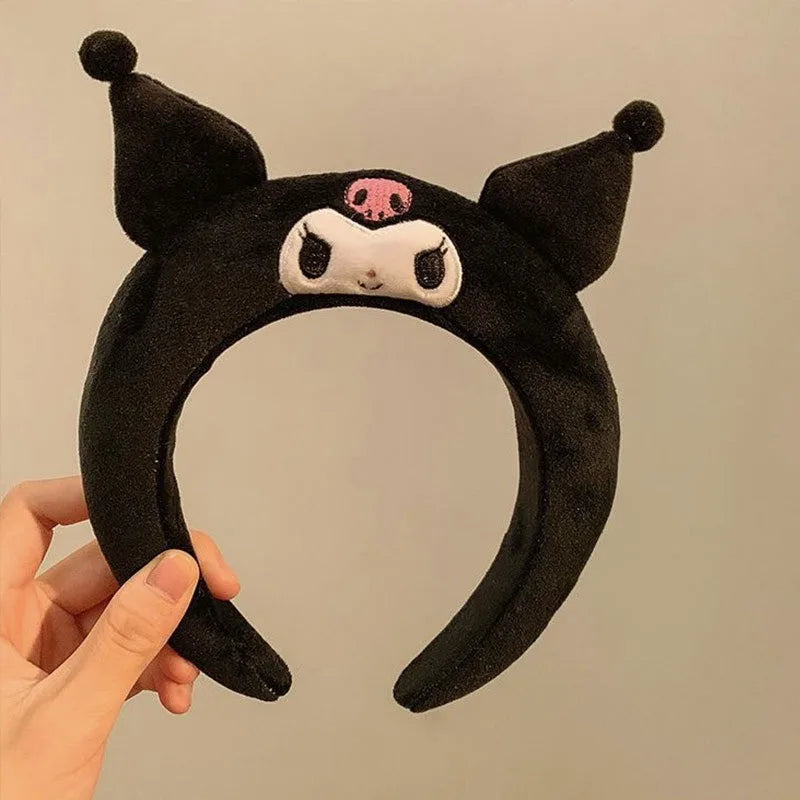 Sanrio Cartoon Hairband – Kuromi, My Melody, Pom Pom Purin & Cinnamoroll Plush Headband, Cute Hair Accessories for Girls Gift