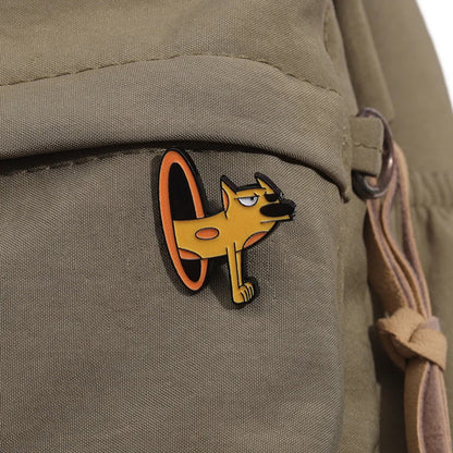Colorful Cat & Dog Anime Brooch – Cartoon Pin for Clothing, Collars, and Film & TV Accessories