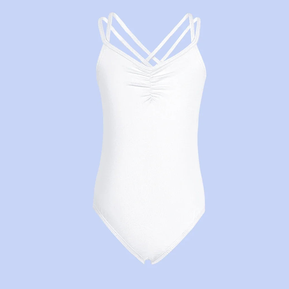 Girls Ballet Leotard - Crisscross Back Dancewear Outfit for Toddler Gymnastics & Stage