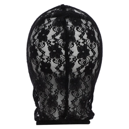 Gothic Lace & Velvet Face Mask - Halloween Masquerade Carnival Costume Headpiece