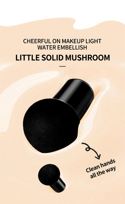 Air Cushion CC Cream with Mushroom Head Puff – Moisturizing, Brightening BB Cream & Waterproof Face Concealer