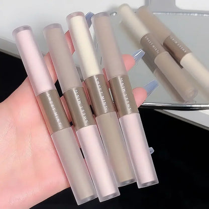 Double-Ended 2-in-1 Highlighting & Contouring Stick — Concealer Pencil for Nose Shadow & Bronzing Makeup