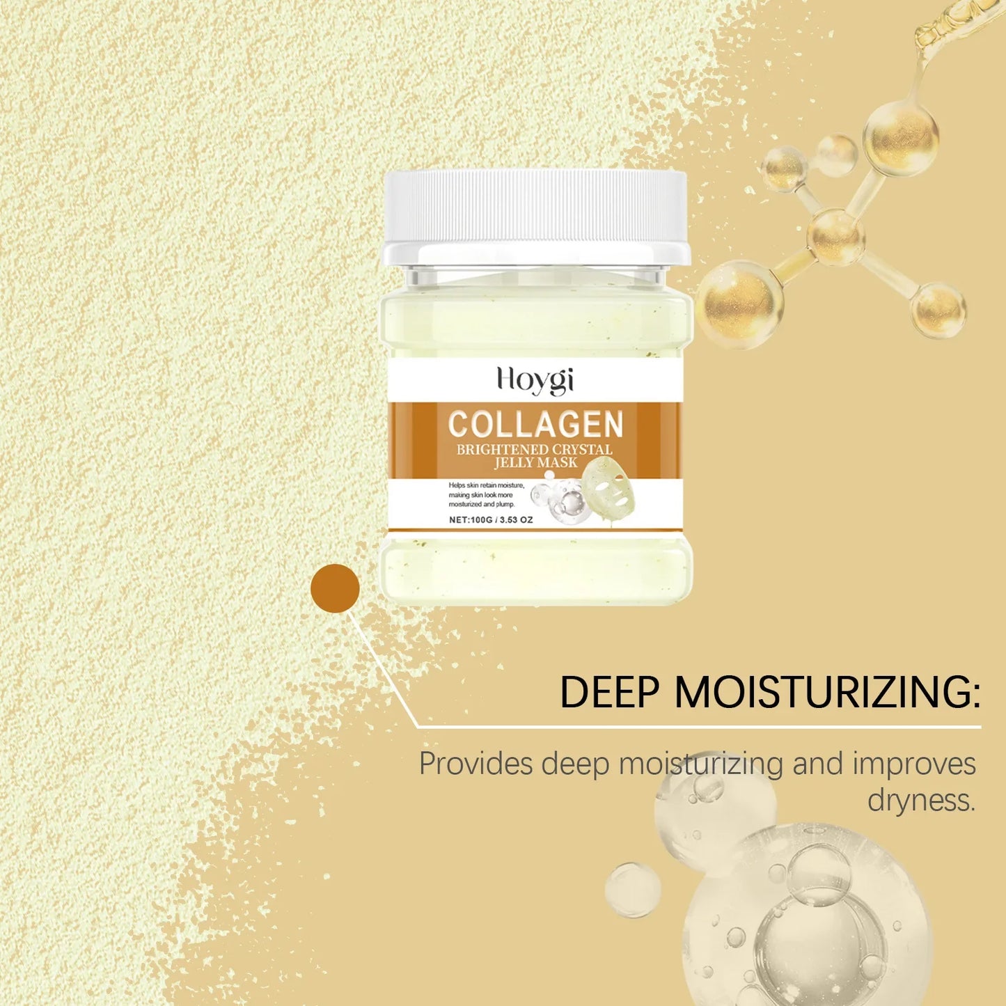 Jelly Mask Powder - Hydrating Rose & 24k Gold Peel-Off Facial Mask for Nourishing, Moisturizing & Revitalizing SPA Treatment
