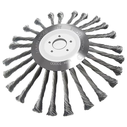 Universal Steel Wire Weed Brush Cutter Head for Lawn Mower – 4/5/10 Inch Grass Trimmer Disc Garden Weeding Tool Attachment