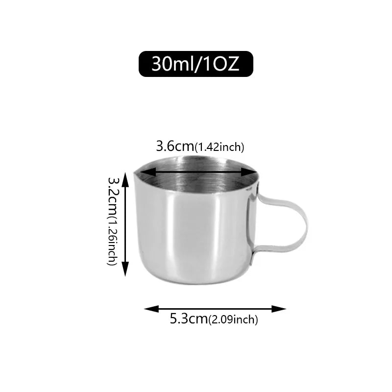 Stainless Steel Milk Pitcher - Non-Stick Latte Art Cream Frothing Jug for Coffee, Cappuccino & Barista Drinks