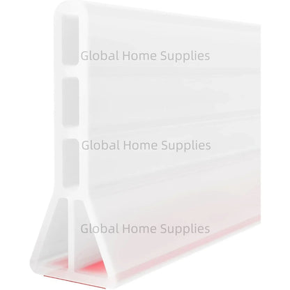 Upgraded 4” / 10cm Collapsible Shower Threshold Water Dam – Bathroom Barrier for Dry & Wet Separation