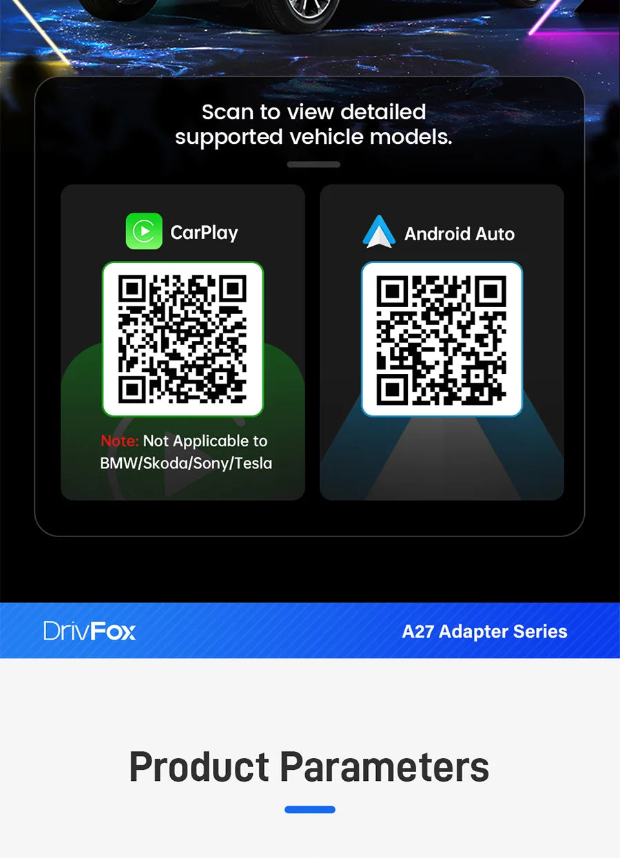 2025 Upgrade Wireless CarPlay & Android Auto AI Box – Dual-Band WiFi Bluetooth Auto Connect for iPhone & Android