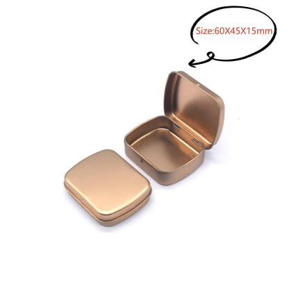 Square Silver Tin Storage Boxes – Small Metal Box for Jewelry, Keys, Coins & Wedding Candy