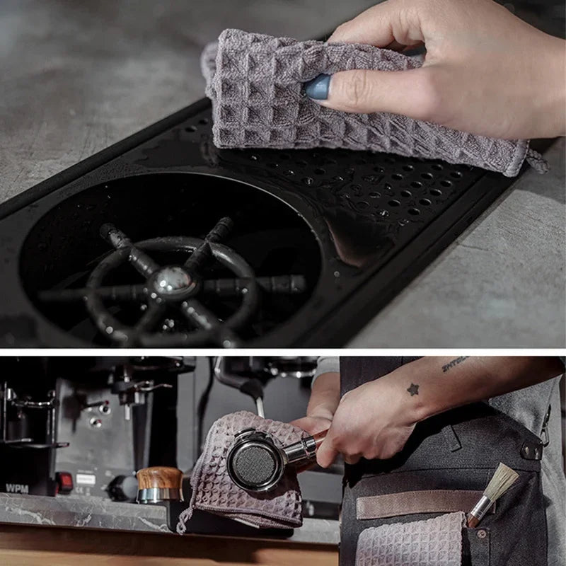 Super Absorbent Barista Towel – Lint-Free Square Coffee Machine Cleaning Cloth