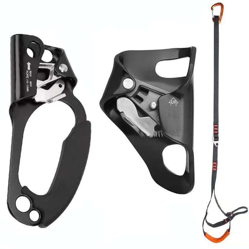 Outdoor Rock Climbing Hand Ascender – Left & Right Hand SRT Rope Ascend Device Mountaineering Tool